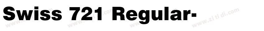 Swiss 721 Regular字体转换